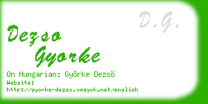 dezso gyorke business card
