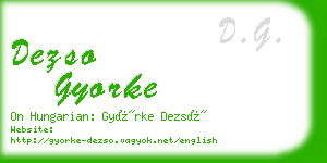 dezso gyorke business card